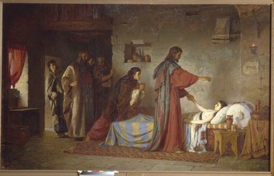 De opwekking van de dochter van Jairus, 1871 door Vasilij Dmitrievich Polenov